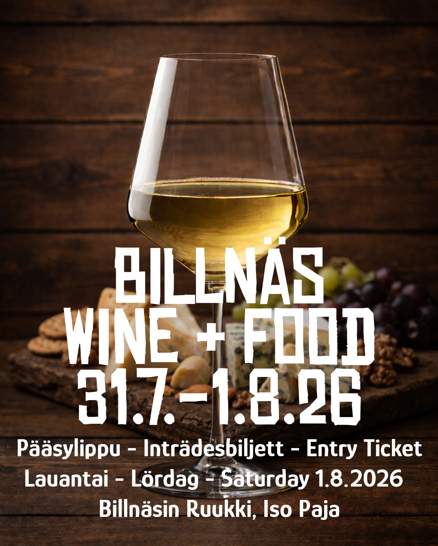Sisäänpääsylippu Billnäs Wine + Food LA 1.8.26