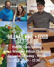 MC Ainoa Winery - Billnäs Chocolate Pe 31.7. Klo 13.30 - 14.30